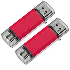High Speed USB 3.0 128GB 2pcs Dual Type-C/A OTG USB Flash Drive For Phone Laptop picture