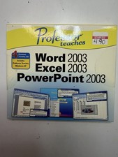 Professor Teaches Word Excel PowerPoint 2003 Training Software – New Sealed picture