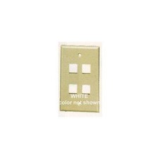 ICC IC107F04WH Single Gang Faceplate - 4 x Socket(s) - 1-gang - White (FACE4WH) picture