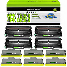 6PK TN360 Toner + 4PK DR360 Drum Fitfor Brother HL-2140 2170W MFC-7340 MFC-7840W picture