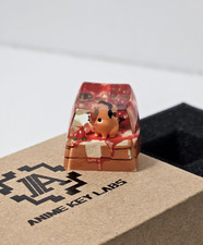 Chainsaw Man Pochita Strawberry Toast Resin Anime KSA Profile Switch Keycap picture