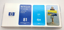 HP DESIGNJET INK CARTRIDGE 81 CYAN C4931A NEW picture