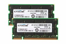 2GB 2 GB Crucial 2X 1GB PC2700 DDR333MHz 200Pin Sodimm Memory RAM Low Density， picture