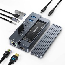 ACASIS 10-in-1 USB-C Docking Station NVMe/NGFF SSD Enclosure 4K@60Hz for Laptop picture