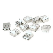 10pcs Right Angle 4-Pin PCB Mount DIP Female USB A Jack Socket Port picture