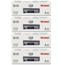 4 Pack For Canon Laser 137 Black Toner Cartridge Replacement picture