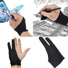 Two Finger Anti-fouling Glove Drawing & Pen Graphic Tablet Pad For Artist Black picture