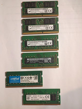 (4)MICRON (1)KINGSTON (1)CRUCIAL 8GB DDR4 LAPTOP RAM, 2400T, 2666V, 2133 SPEEDS picture