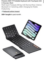 ProtoArc XK01 TP Foldable Keyboard with Touchpad, 0.65 in Keycaps, Black. BN. picture