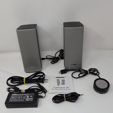 Bose Companion 20 Speaker System Silver, Wires, Pod, Owner's Manual - Tested picture