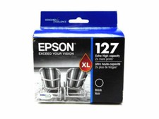 Epson 127XL Black Ink Cartridge DuraBright Ultra Genuine OEM 127 XL Exp 02/2017 picture