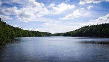 Landscape lake water Custom Gaming Mat Desk picture