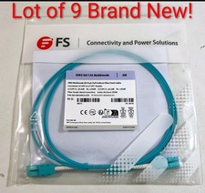 Lot Of 9 - FS OM3 50/125 Multimode HD Push Pull Uniboot Fiber Cable LC to LC 6FT picture