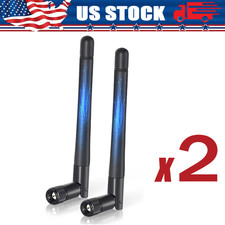 2-Pack RP-SMA Antenna for WiFi 2.4GHz/5Ghz Wireless Router Card Male Pin picture