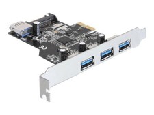 Delock PCIe Card > 3 x ex+ 1 in USB 3.0 Serial ATA Controller 480 MB/s 89301 picture