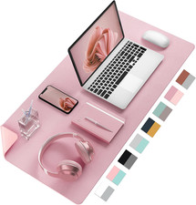 Aothia Double-Sided PU Leather Desk Pad - Non-Slip Large Mouse Pad & Desk Mat fo picture