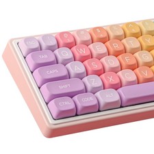 MOA Profile Keycaps,PBT Cute Rainbow Candy Keycaps 126 Keys picture