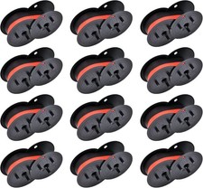 Calculator Ribbon Red/Black, 12 Pack, 18ft x 0.5 in, Twin Spool picture