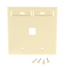 Leviton 42080-1IP Ivory Quickport 1-Port ID Window Flush 2-Gang Wallplate Cover picture