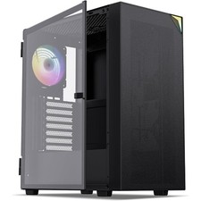 Black AL800 Mid Tower ATX Gaming PC Computer Case picture