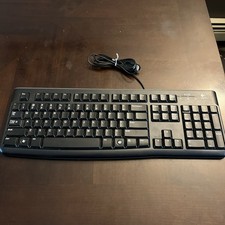 Genuine Logitech K120 Black USB Wired Standard Computer Keyboard Y-U0009 - Black picture