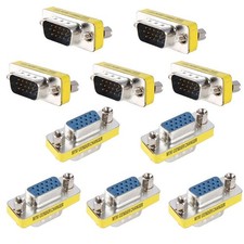 10 PCS 15Pin DB15 VGA SVGA Male To Female Monitor Gender Changer Converter picture