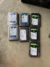 Lot of 7 1TB SATA 3.5” HDD Western Digital Blue & Seagate Barracuda Used picture