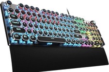 AULA F2088 Typewriter Style Mechanical Gaming Keyboard Wired,Blue Switches,Ra... picture