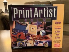 PRINT ARTIST GOLD,  2 CDs, Images, Photos, Layouts, Fonts for Windows and Mac picture