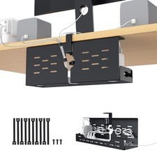 Under Desk Cable Management Tray, Cable Management, 16 inch, Black picture