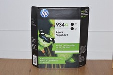 HP 934XL Black Original Ink Cartridge - 2 PACK (895934) - NEW  8/2022 picture