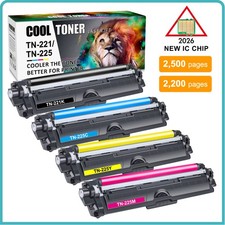 4 Pack TN221 TN225 Toner For Brother TN221BK HL-3170CDW MFC-9130CW MFC-9340CDW picture