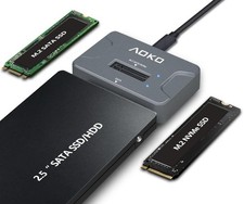 AOKO USB 3.2 M.2 NVMe SATA SSD & 2.5