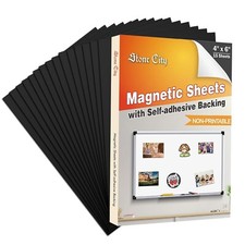 Stone City Self Adhesive Magnet Sheets 4X6 15Pcs Strong Flexible for Photo Strip picture