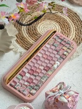 128 PCS PBT Moonlit Keycaps Dark Blue Shine Through Cherry Fits 60/65/75% picture