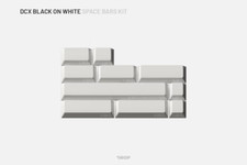 Drop DCX Black-On-White Keycap Base Kit Keycaps Set-Space Bars picture