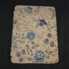 Floral Folding Folio Kindle Case Synthetic Leather White Blue Purple picture