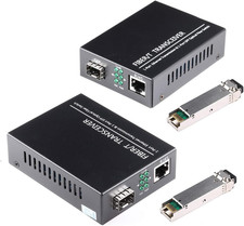 A Pair of 1.25G/S Bidi Gigabit Single-Mode Fiber Ethernet Media Converter with 2 picture