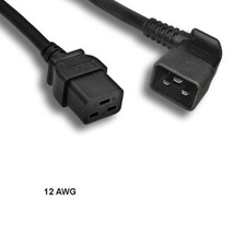 [10X] 10ft 12 AWG Power Cable Right Angled C20 to C19 20A/250V SJT Data Server picture