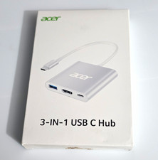 Acer 3-in-1 USB-C Hub HDMI USB 3.0 USB-C Aluminum Shell Silver ODK3A0 picture