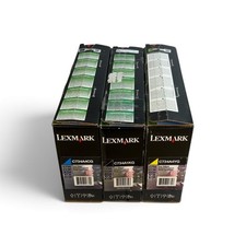 Lexmark C734A4CG C734A4YG C734A1KG Cyan Yellow Black Toner Set of 3 OEM picture