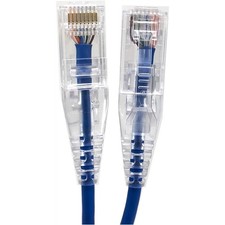 MICROCONNE 50ft Ultra Slim Cat6 Patch Cable (Blue) picture