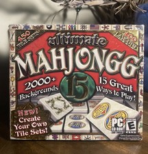 Ultimate Mahjongg 15 (PC CD-ROM, 2005, 450 Tile Sets w/ 2000+ Backgrounds) CIB picture