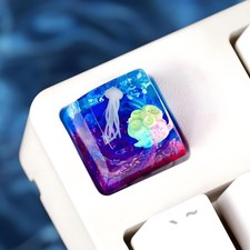 Jellyfish Artisan Keycap Rainbow Coral R1 SA Profile Custom Sea Creature Keycaps picture
