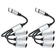 USB C Splitter 1 to 2 Adapter, 60W Power Delivery, Dual Output Charging Cable picture