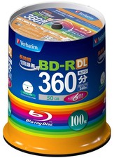 Verbatim Blank Blu-ray BD-R DL VBR260RP100SV1 50GB 1-6x 100 discs picture