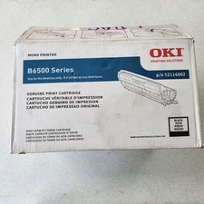Genuine Oki B6500 Series High Yield Black Toner Cartridge 52116002 Open Box picture