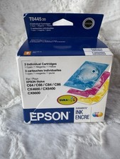 Genuine Epson T0445 Cyan , Magenta & Yellow Sealed NIP NOS picture