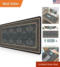 Elegant Water-Resistant Desk Mat 35.4x15.7in | Retro Black for Home & Office picture