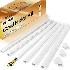 Delamu Cord Hider, Cord Covers for Wires on Wall, One-Cord Cable Hider, Self-Adh picture